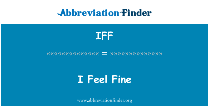 IFF: Cítím se skvěle