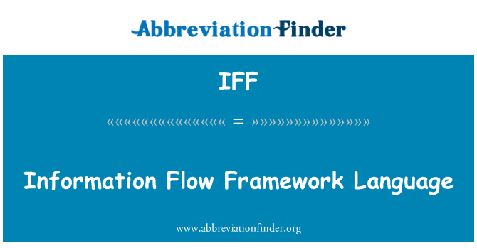 IFF: Informační tok Framework jazyk