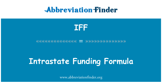 IFF: 州内的供资公式