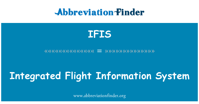 IFIS: Sistèm enfòmasyon vol entegre
