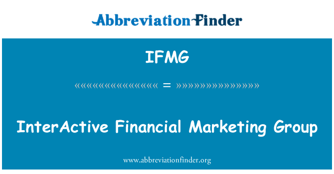 IFMG: Interaktiv finanskonsern markedsføring
