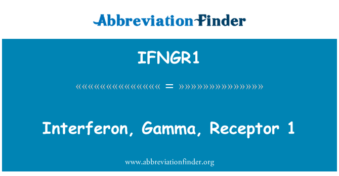 IFNGR1: 干扰素 γ，受体 1