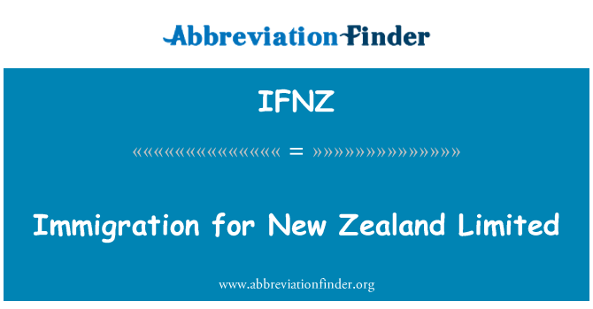 IFNZ: Imigrāciju, New Zealand Limited