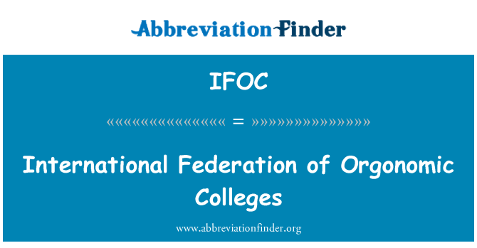 IFOC: Federasyon entènasyonal de kolèj Orgonomic