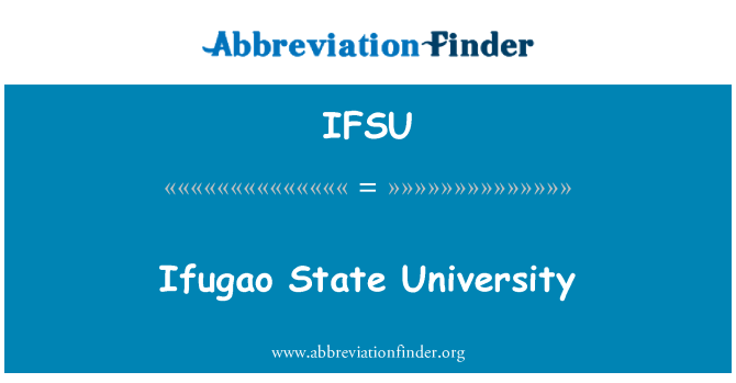 IFSU: Ifugao valstybinis universitetas