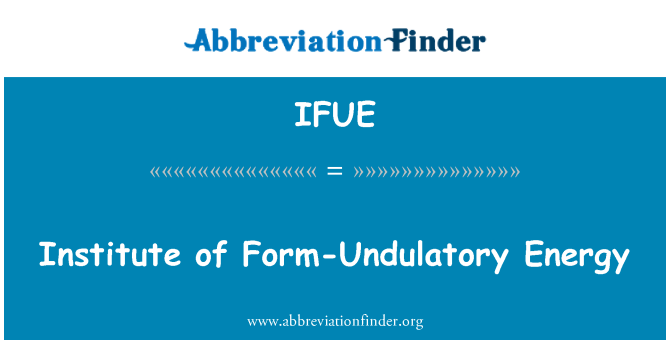 IFUE: 表單波動能量