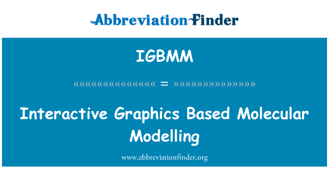 IGBMM: Interaktive Grafik basierte Molekulare Modellierung