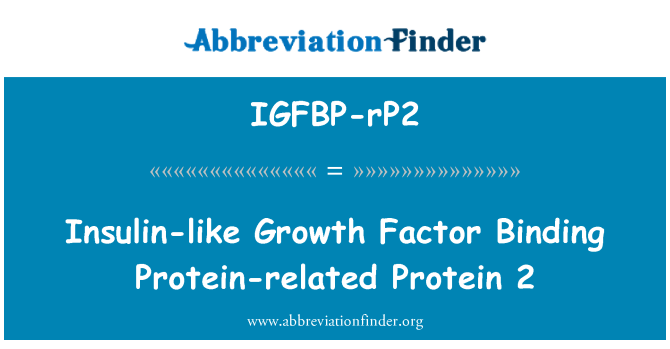 IGFBP-rP2: Инсулино подобен растежен фактор задължителни протеин свързани протеини 2