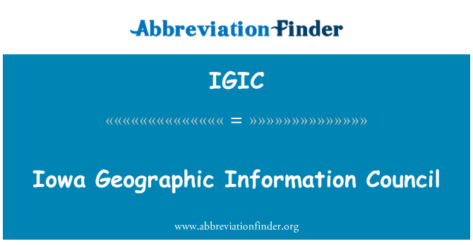 IGIC: Iowa geografische Informationen Rat