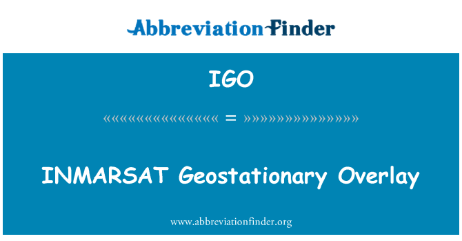 IGO: INMARSAT geostacionární překrytí