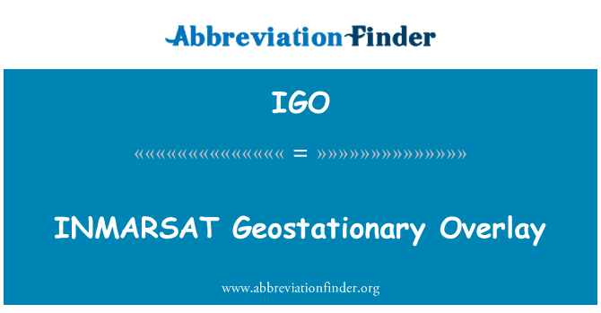 IGO: INMARSAT geostacjonarnych nakładki