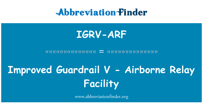 IGRV-ARF: Canllaw diogelwch gwell V-ras gyfnewid yr awyr cyfleuster