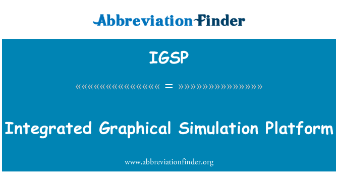 IGSP: Platfòm entegre Simulation grafik