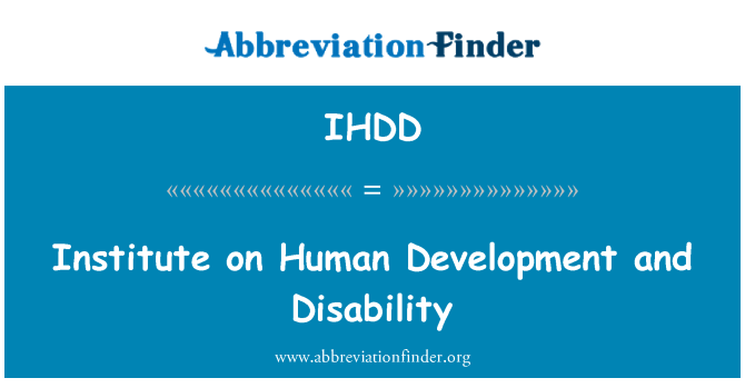 IHDD: Institut sur le développement humain et le handicap