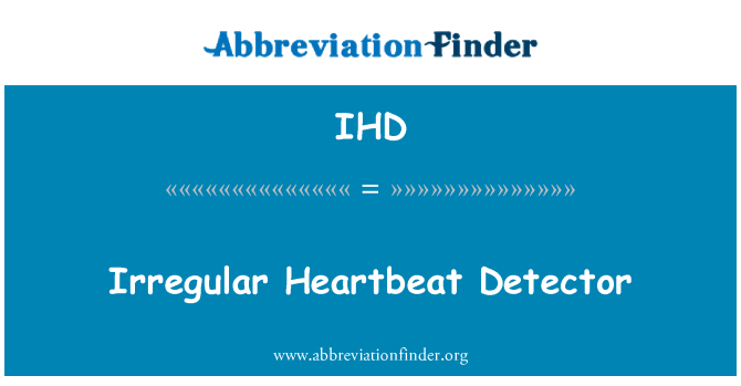 IHD: Irregular Heartbeat Detector