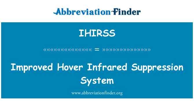 IHIRSS: Verbeterde Hover infrarood onderdrukking systeem