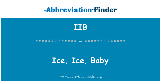 IIB: Ľadu, ľadu, Baby