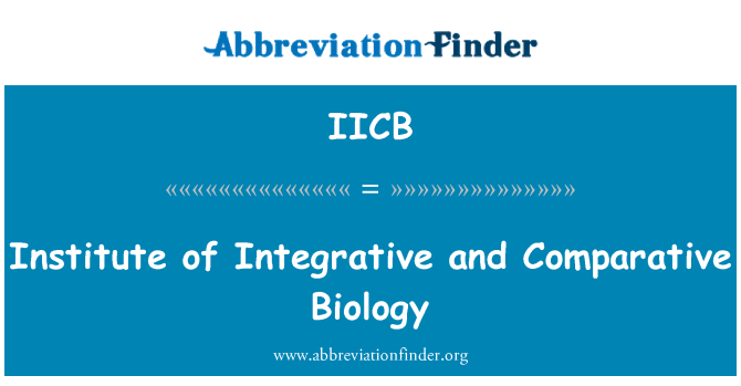 IICB: Lembaga biologi Integratif dan perbandingan