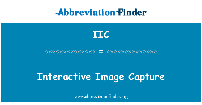 IIC: Capture d'Image interactive