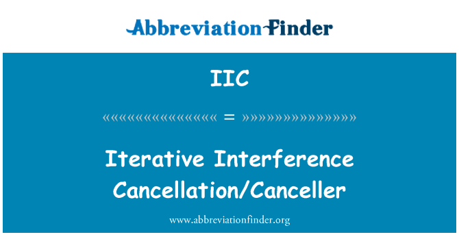 IIC: Gangguan lelaran pembatalan/Canceller