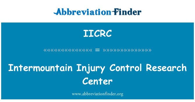 IICRC: Intermountain schade Control Research Center