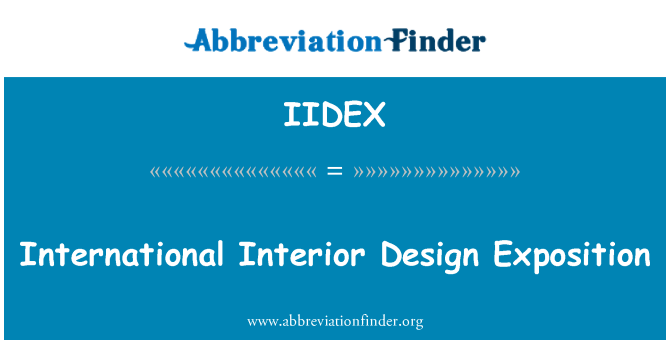 IIDEX: International Interior Design Exposition