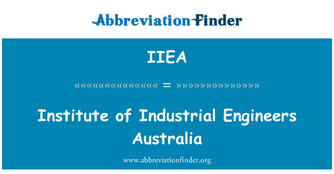 IIEA: أستراليا معهد الهندسة الصناعية