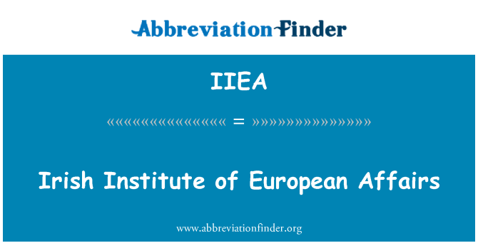 IIEA: Institut hal ehwal Eropah Ireland