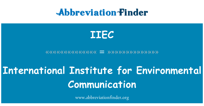 IIEC: 國際環境通信研究所