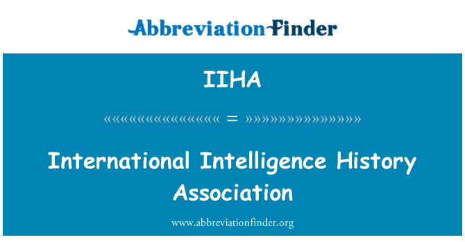 IIHA: Mezinárodní zpravodajské historie sdružení