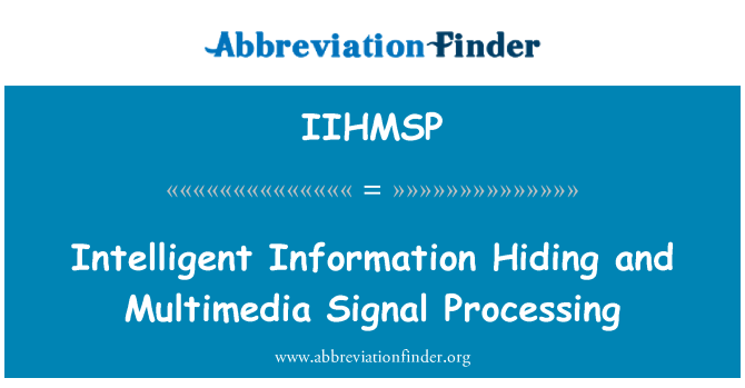 IIHMSP: Skrytí inteligentních informací a Multimedia zpracování signálu