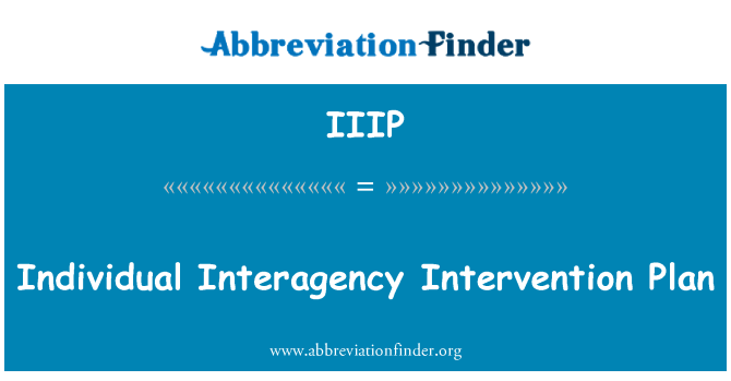 IIIP: Individual Interagency Intervention Plan