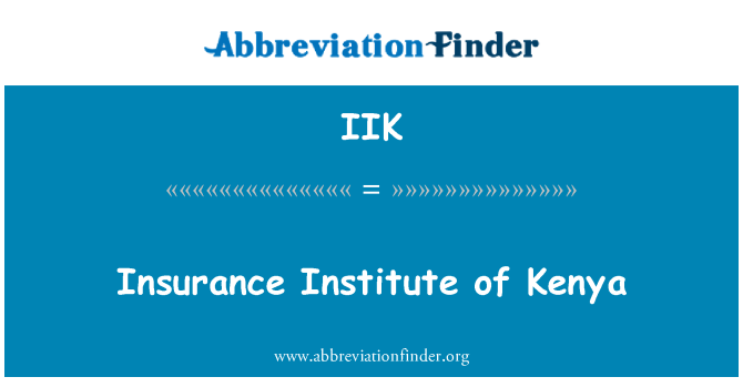 IIK: Pojištění Institute Keňa