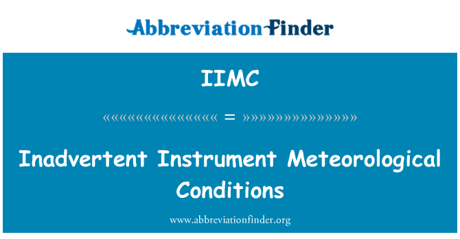 IIMC: Kondisi meteorologis sengaja instrumen