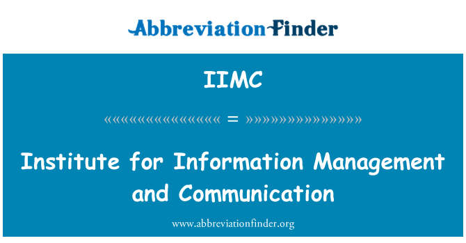 IIMC: Institutet för informationshantering och kommunikation