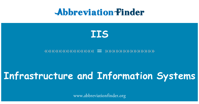 IIS: Infrastruktur und Informationssysteme