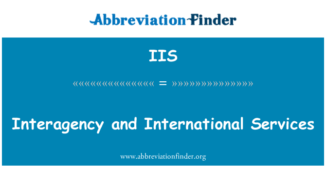 IIS: Interagency en internationale diensten