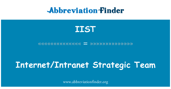 IIST: Strategisch Internet/Intranet Team