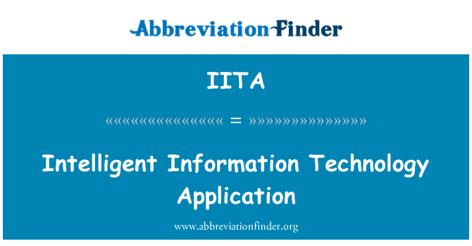 IITA: Ntelijan enfòmasyon teknoloji aplikasyon