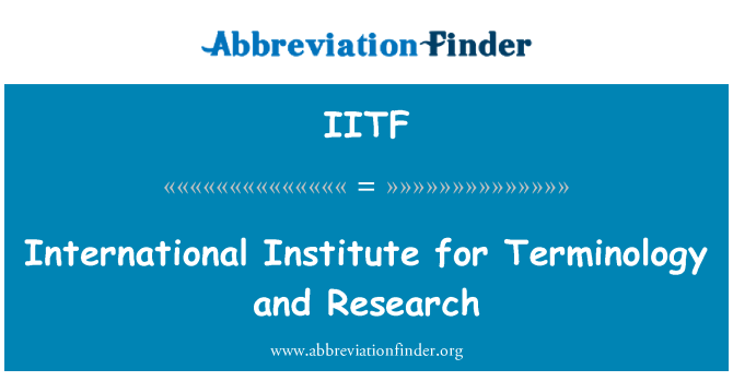IITF: International Institute for terminologi og forskning