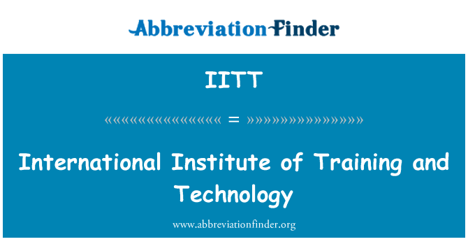 IITT: 国际培训研究所和技术