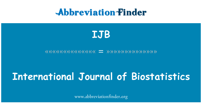 IJB: כתב העת הבינלאומי של ביומטריה