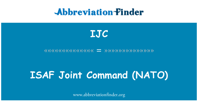 IJC: ISAF kmand Konġunt (NATO)