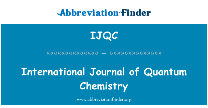 IJQC: Revista internacional de química quântica