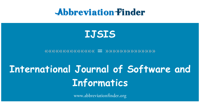 IJSIS: Jounal entènasyonal de lojisyèl Et Informatique