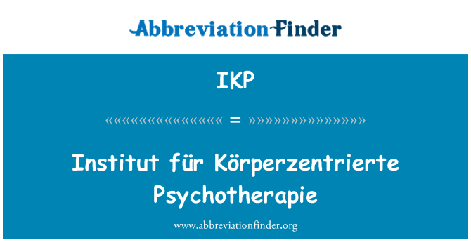 IKP: Institut für Körperzentrierte Psychotherapie