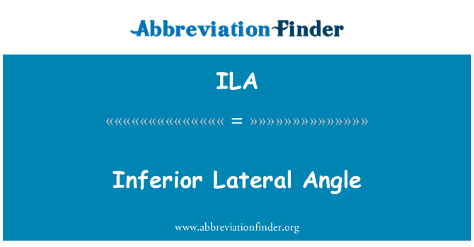 ILA: Inferieur laterale hoek