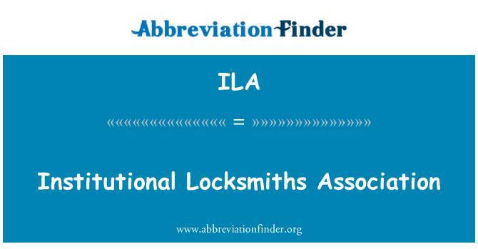 ILA: Institucionální zámečníci asociace