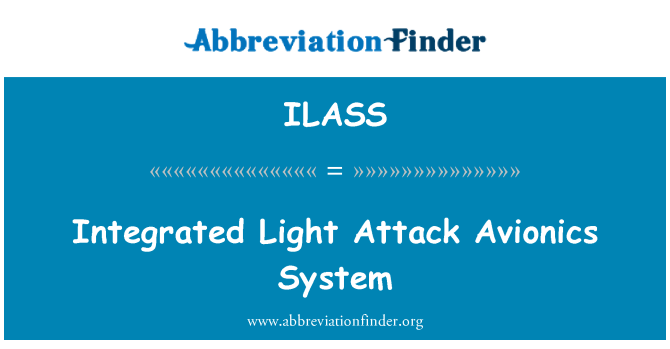 ILASS: Integrovaný systém avioniky svetlo útoku