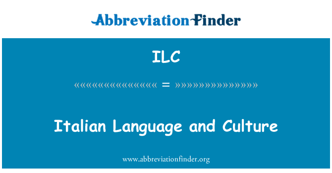ILC: Lingwa Taljana u l-kultura